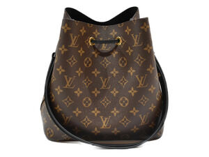 Louis Vuitton Black Noir Black Drawstring Bag Noe Monogram Neo Leather Shoulder